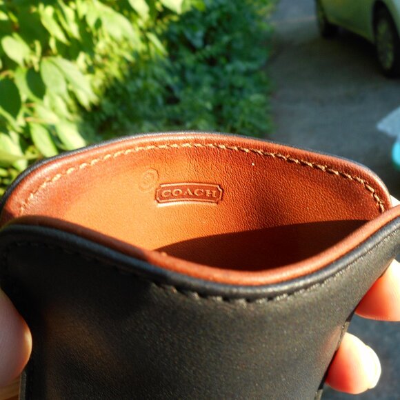 Vintage Large Eyeglasses Case NIB in Black & British Tan, 7220 - Picture 4 of 10